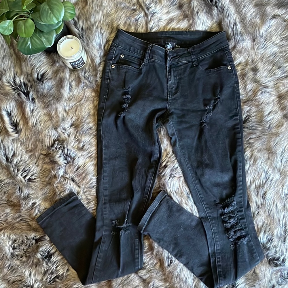 BobJeans Black Distressed Jeans